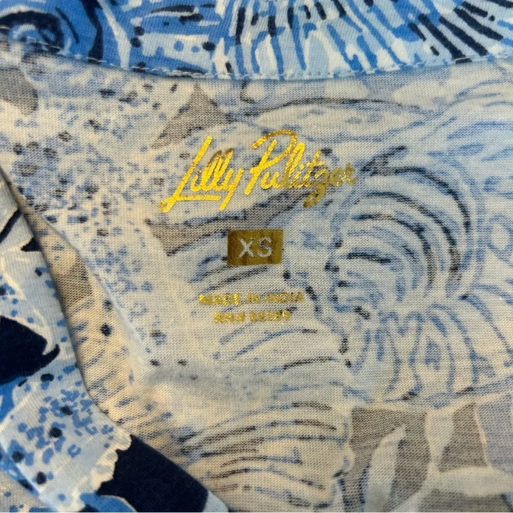 Lilly Pulitzer Women’s Cass Dress in Bonaire Blue Coastal Constellation, Size XS - Picture 10 of 12